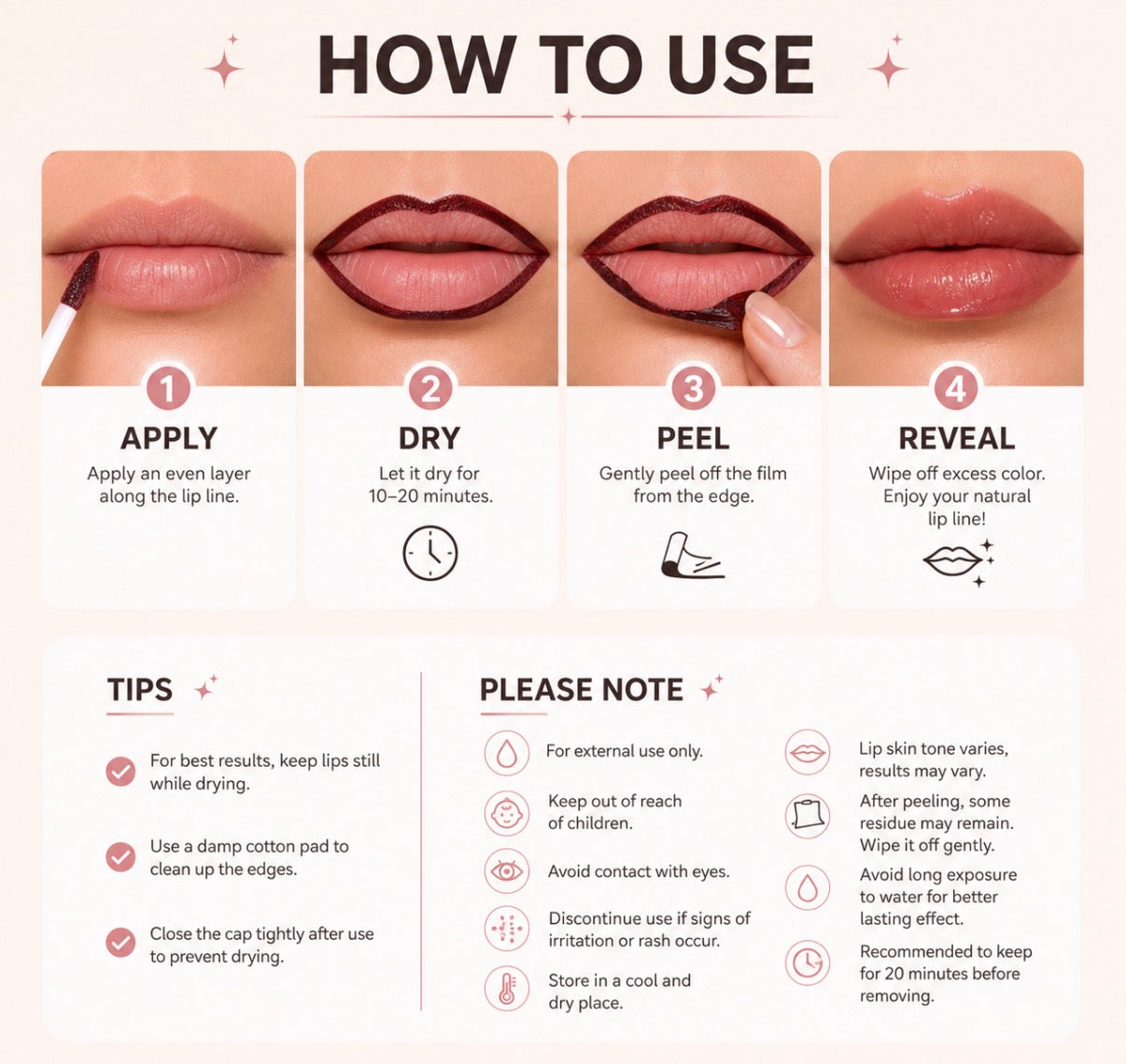 Lipséa™ Peel-Off Lip Liner | Contour Waterproof 12H
