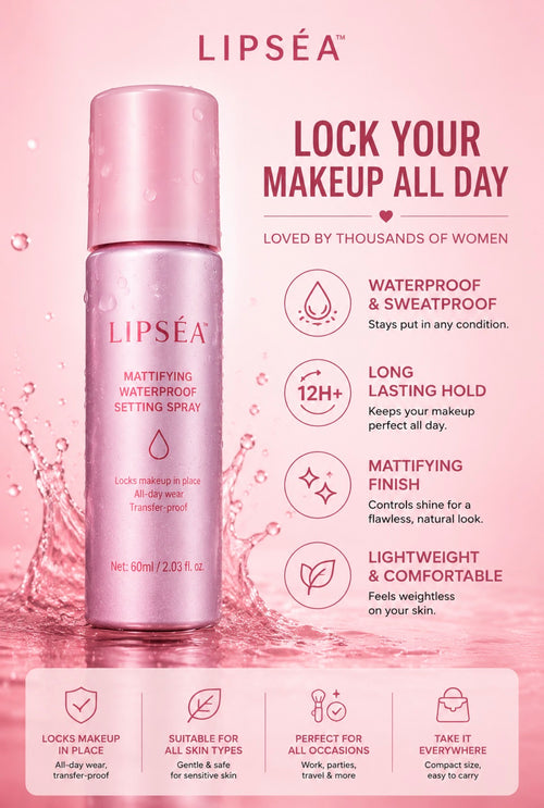 Lipséa™ Setting Spray Matifiant | Fixe Ton Maquillage Toute la Journée ✨