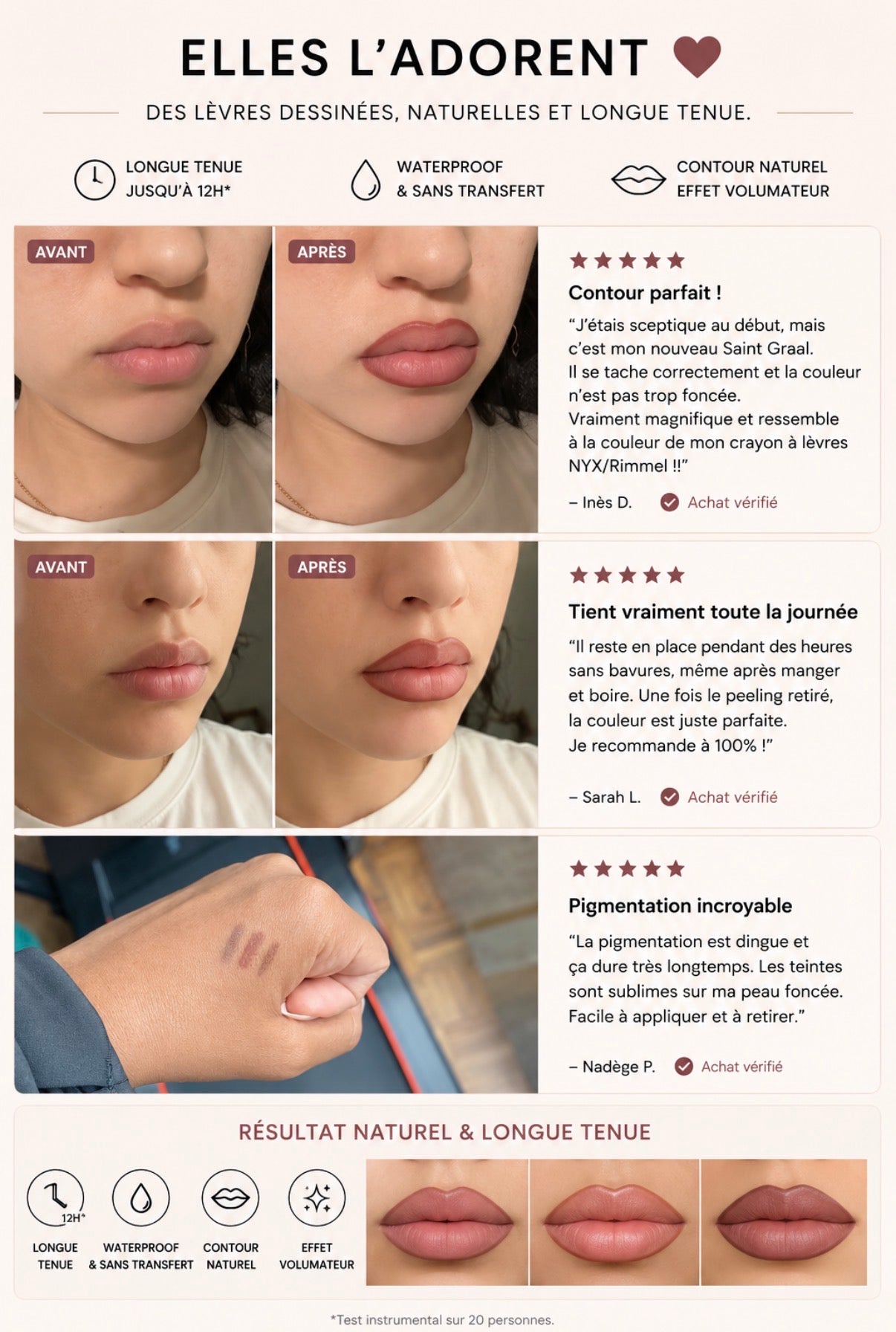 Lipséa™ Peel-Off Lip Liner | Contour Waterproof 12H